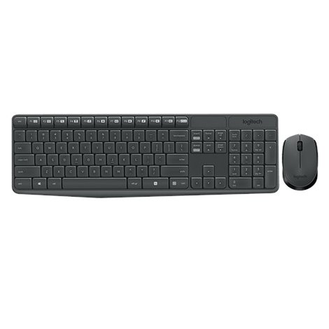 Logitech | MK235 | Keyboard and Mouse Set | Wireless | Mouse included | Batteries included | US | Black | 475 g - 3
